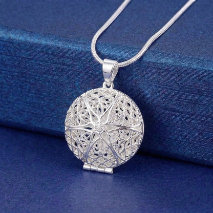 Sterling Silver Heart Keepsake Locket Necklace