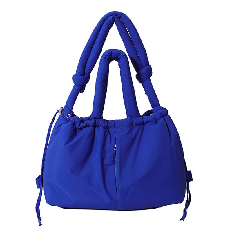 Cloud Puffer Drawstring Crossbody Tote