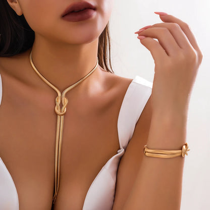 Sienna Knotted Snake Chain Necklace