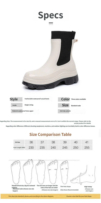 Chunky Platform Chelsea Rain Boots