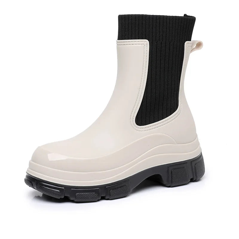 Chunky Platform Chelsea Rain Boots