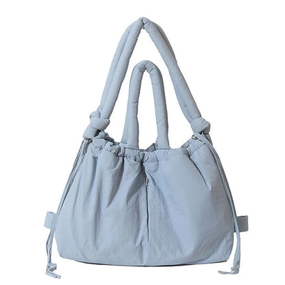 Cloud Puffer Drawstring Crossbody Tote