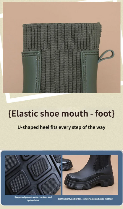 Chunky Platform Chelsea Rain Boots