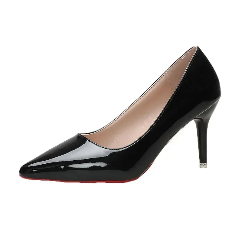 Scarlet Stiletto Court Shoes