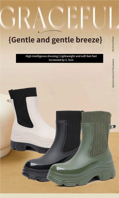 Chunky Platform Chelsea Rain Boots