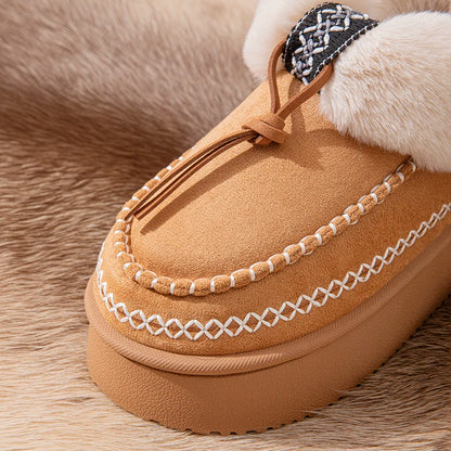 Sienna Plush Cuffed Slip Ons