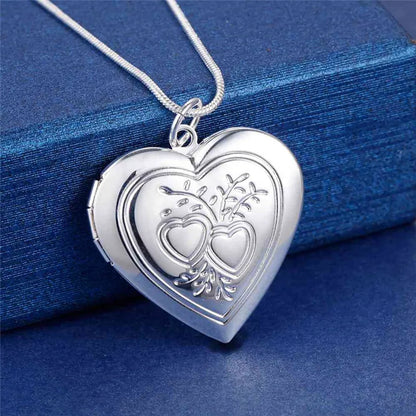 Sterling Silver Heart Keepsake Locket Necklace