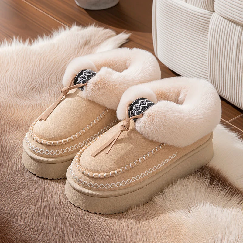 Sienna Plush Cuffed Slip Ons