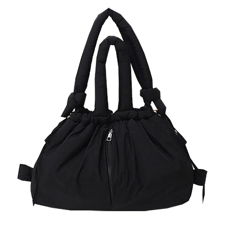 Cloud Puffer Drawstring Crossbody Tote