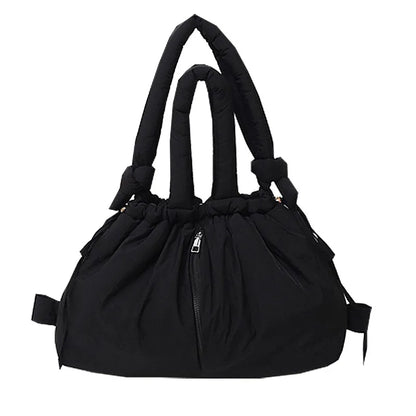 Cloud Puffer Drawstring Crossbody Tote