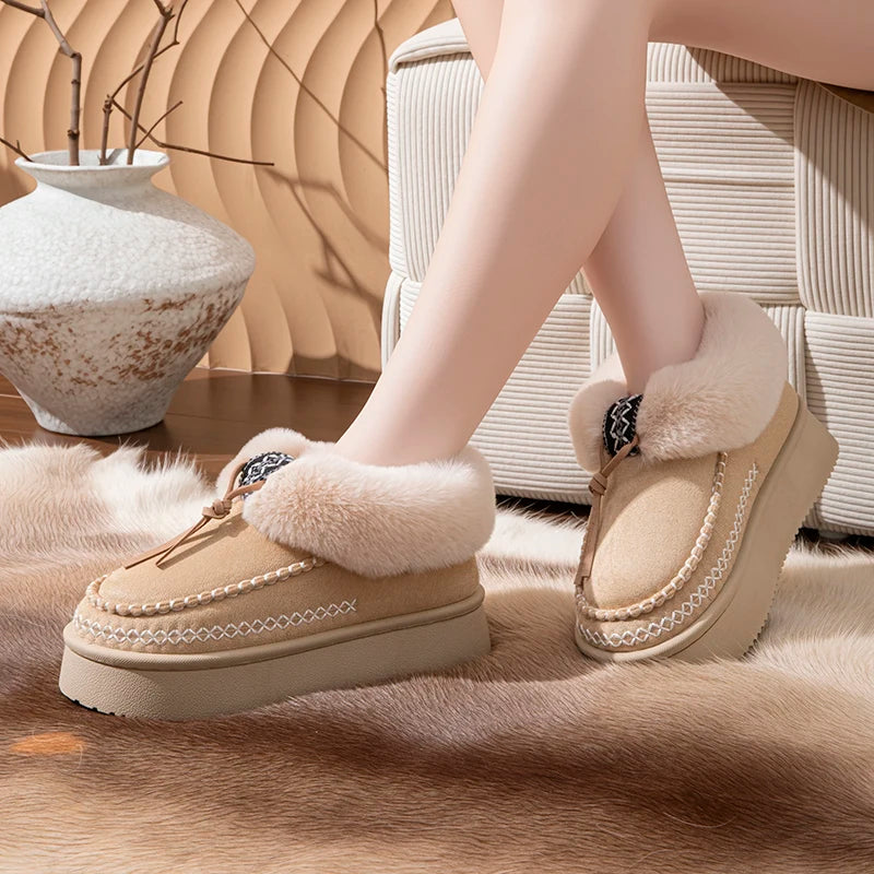 Sienna Plush Cuffed Slip Ons