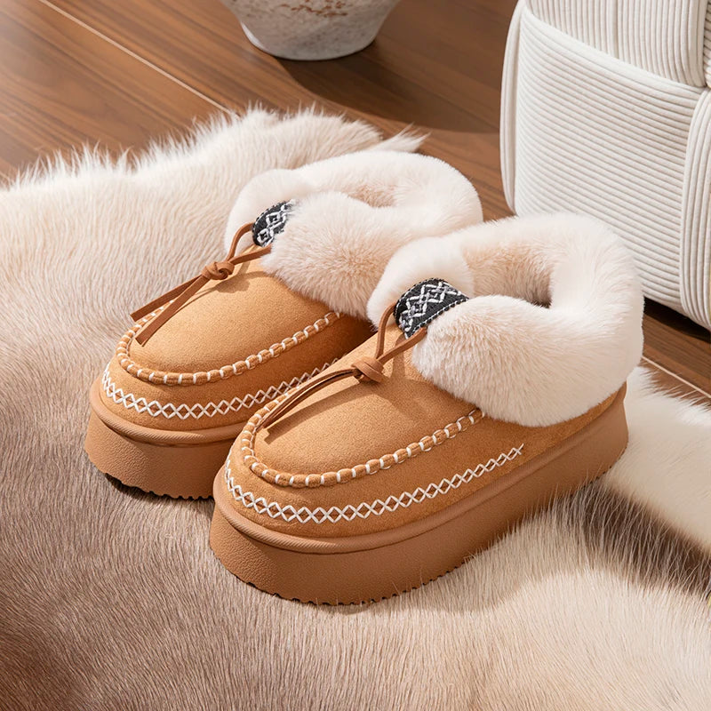 Sienna Plush Cuffed Slip Ons