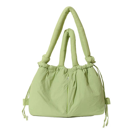 Cloud Puffer Drawstring Crossbody Tote