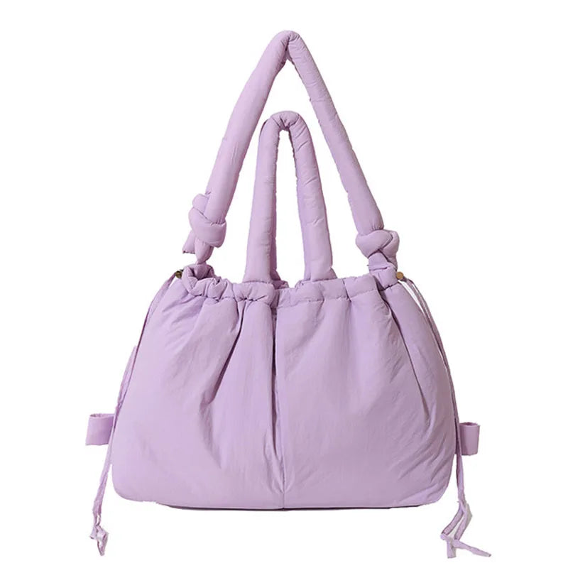 Cloud Puffer Drawstring Crossbody Tote